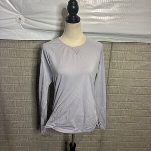 Old Navy Active Seamless XL Lavender Mesh Back Long Sleeve Workout Top Purple